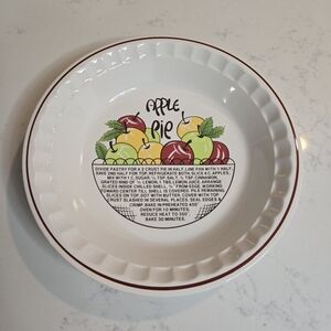 Colorful Apple Pie Recipe Plate